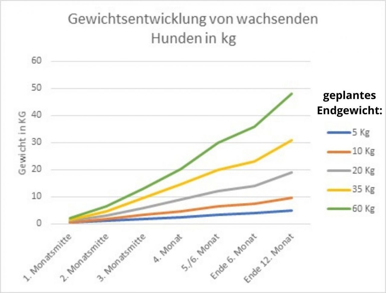 geplantes Endgewicht