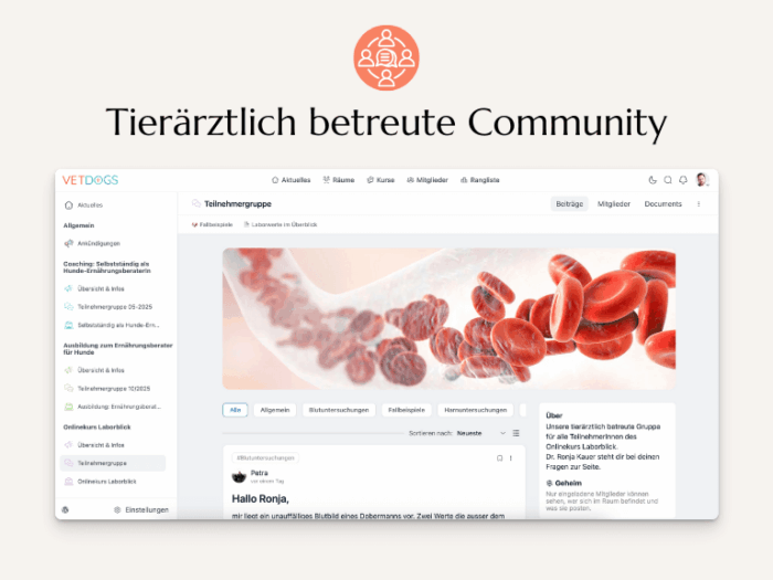 Tierärztlich betreute Community